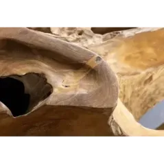 Invicta Stół kawowy ROOT Stojak z drewna tekowego bez szklanej płyty 100cm / 44120