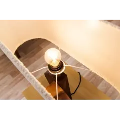 Invicta Lampa stołowa LOVERS naturalny klosz z drewna deszczowego 60cm / 46649
