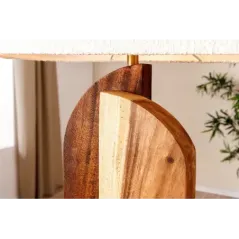 Invicta Lampa stołowa LOVERS naturalny klosz z drewna deszczowego 60cm / 46649