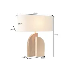 Invicta Lampa stołowa LOVERS naturalny klosz z drewna deszczowego 60cm / 46649