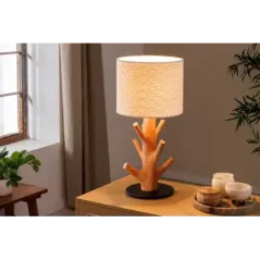 Invicta Lampa stołowa JEWELRY z naturalnego drewna mangostanu 60cm / 46649