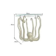 Invicta Stolik kawowy OCTOPUS z złotą lampką 50cm / 44567