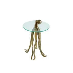 Invicta Stolik boczny WILDLIFE OCTOPUS szkło hartowane 70cm / 43498