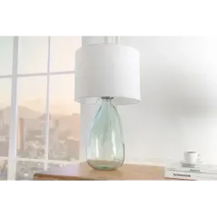 Invicta Lampa stołowa CLASSIC biały klosz ze szkła pochodzącego z recyklingu 60cm / 44495