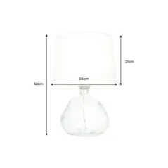 Invicta Lampa stołowa CLASSIC biały klosz ze szkła pochodzącego z recyklingu 40cm / 44494