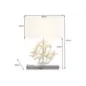 Invicta Lampa stołowa THE WAVE z kloszem z drewna tekowego w kolorze białym  60cm / 43932