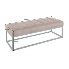 Invicta Ławka PETIT BEAUTÉ z mikrofibry w kolorze antycznego brązu  110cm / 44426