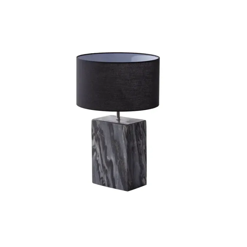 Invicta Lampa stołowa NOBLE podstawa marmurkowa czerń BEZ KLOSZA  35cm / 40901
