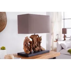Invicta Lampa stołowa ARAGON z drewna wyrzuconego na brzeg 40cm / 20694