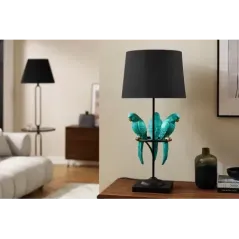 Invicta Lampa stołowa WILDLIFE zielone papugi 75cm / 44356