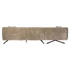 Sofa Donovan 3-osobowa + lewy szezlong (Bergen 104 szary beżowy szenil) - Richmond
