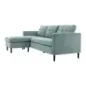 Invicta Sofa narożna STOCKHOLM aqua sztruks 220cm / 44151 Invicta Sofa narożna STOCKHOLM aqua sztruks 220cm / 44151