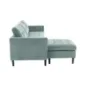 Invicta Sofa narożna STOCKHOLM aqua sztruks 220cm / 44151 Invicta Sofa narożna STOCKHOLM aqua sztruks 220cm / 44151