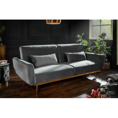 BELLEZZA sofa rozkładana 208 cm szary aksamit / 39915