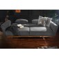 Invicta BELLEZZA sofa rozkładana 208 cm szary aksamit / 39915