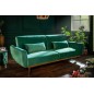 Invicta BELLEZZA sofa rozkładana 208 cm szmaragdowo zielony aksamit / 39914