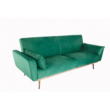 BELLEZZA sofa rozkładana 208 cm szmaragdowo zielony aksamit/ 39914