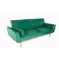 Invicta BELLEZZA sofa rozkładana 208 cm szmaragdowo zielony aksamit / 39914