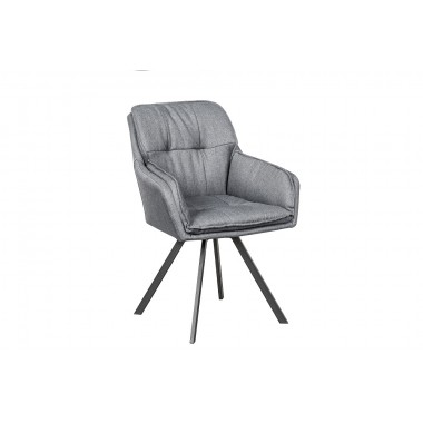 Krzesło LOUNGER szary podłokietnik / 39352