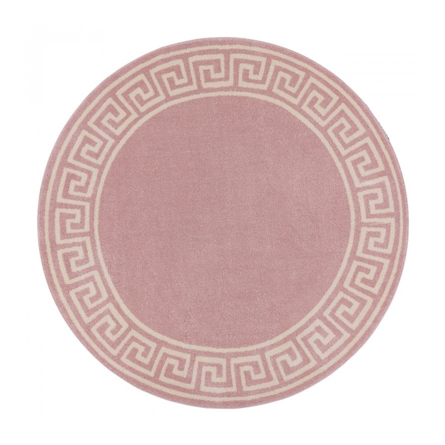 Dywan HAMPTON Versace Grecki wzór różowy 120cm / GR2884