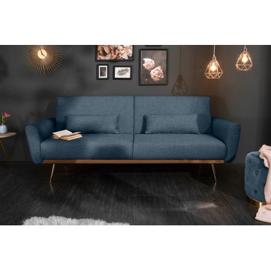 BELLEZZA sofa rozkładana 208 cm niebieska Struktur / 40025