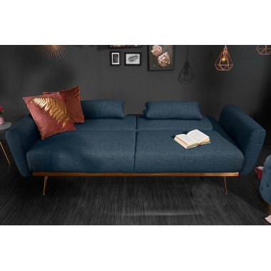 BELLEZZA sofa rozkładana 208 cm niebieska Struktur / 40025