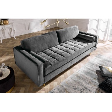 Sofa COZY VELVET 225cm szary zamsz /  39846