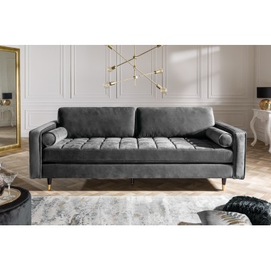 Sofa COZY VELVET 225cm szary zamsz /  39846