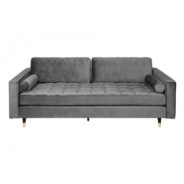 Sofa COZY VELVET 225cm szary zamsz /  39846