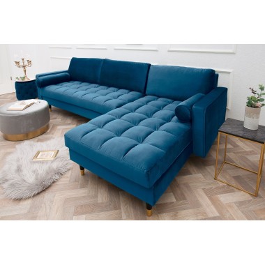 Narożnik Sofa narożna COZY VELVET II 260 cm granatowy aksamit / 39847