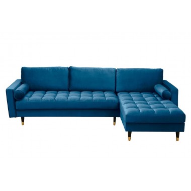 Narożnik Sofa narożna COZY VELVET II 260 cm granatowy aksamit / 39847