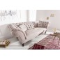 INVICTA Sofa Chesterfield PARIS greige aksamit 225cm / 40146