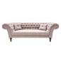 INVICTA Sofa Chesterfield PARIS greige aksamit 225cm / 40146