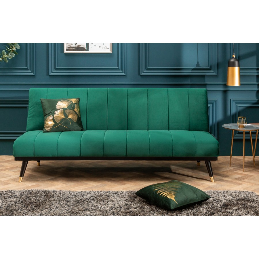 Invicta Sofa PETIT BEAUTE rozkładana szmaragdowa zieleń 180cm / 40027