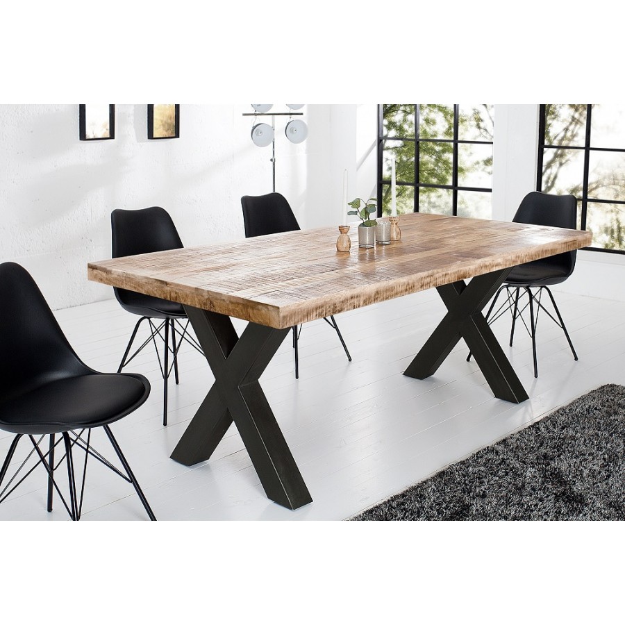 Iron Craft Stół do jadalni naturalne Mango 200cm / 6540013