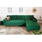 Invicta Narożnik COZY VELVET II szmaragdowo zielony aksamit 260cm / 40274