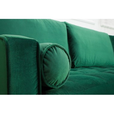 Narożnik / Sofa narożna COZY VELVET II 260 cm szmaragdowo zielony aksamit / 40274