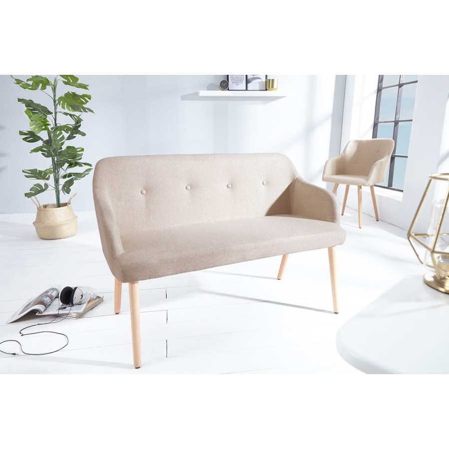 Invicta Sofa Scandinavia z podłokietnikiem w kolorze naturalnym / 37927