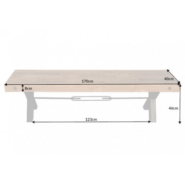 Ławka do siedzenia Thor 170cm sosnowa szara 80mm / 40444