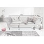 Invicta CHESTERFIELD PARIS Sofa srebrnoszary aksamit 225 x 80 x 95cm / 40148