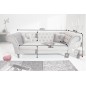 Invicta Sofa Chesterfield PARIS II aksamit srebrnoszary 225cm / 40148