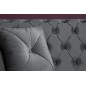 Invicta CHESTERFIELD PARIS Sofa srebrnoszary aksamit 225 x 80 x 95cm / 40148