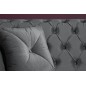 Invicta Sofa Chesterfield PARIS II aksamit srebrnoszary 225cm / 40148