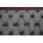 Invicta CHESTERFIELD PARIS Sofa srebrnoszary aksamit 225 x 80 x 95cm / 40148