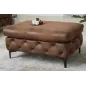 Invicta Pufa MODERN BAROCK mikrofibra antyczny brąz 90cm / 44403