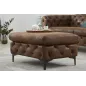 Invicta Pufa MODERN BAROCK mikrofibra antyczny brąz 90cm / 44403