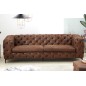 Invicta Sofa nowoczesna Modern Barock 240 cm antyczny brąz  / 40464