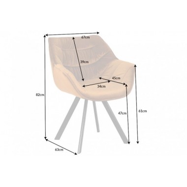 Krzesło DUTCH COMFORT musztardowo-żółtego aksamit/ 40008