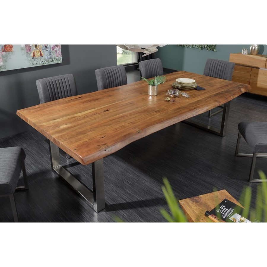 Invicta MAMMUT Stół do jadalni akacja blat 60mm brązowy 220cm / 40000