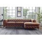 Invicta MODERN BAROCK Narożnik antyczny brąz mikrofibra prawostronny 275 x 72 x 160cm / 6540667